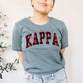 Kappa Kappa Gamma Christmas Plaid Tee