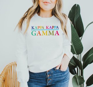 Kappa Kappa Gamma Colors Upon Colors Crewneck
