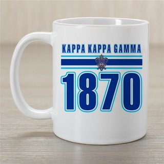 Kappa Kappa Gamma Established Year Coffee Mug - Personalized!