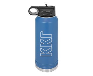 Kappa Kappa Gamma Letters Stainless Water Bottle