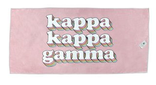 Kappa Kappa Gamma Plush Retro Beach Towel