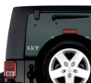Kappa Kappa Psi Greek Letter Window Sticker Decal