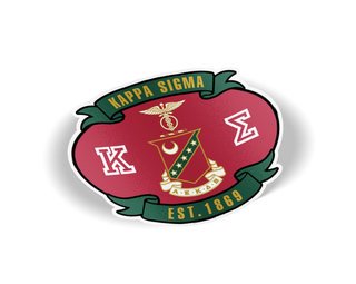Kappa Sigma Banner Crest - Shield Decal
