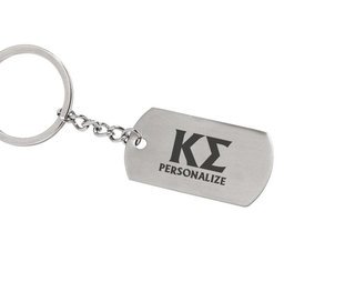 Kappa Sigma Dog Tag Style Custom Keychain