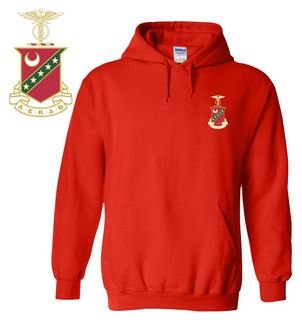 DISCOUNT-Kappa Sigma Crest - Shield Emblem Hooded Sweatshirt