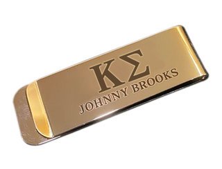 Kappa Sigma Stainless Steel Money Clip - Engraved