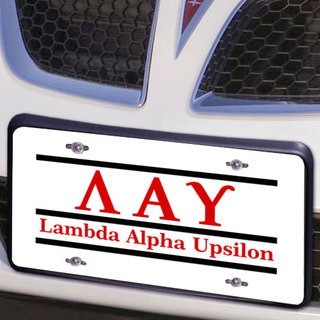 Lambda Alpha Upsilon Lettered Lines License Cover