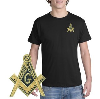 DISCOUNT-Mason / Freemason Crest - Shield Patch T-Shirt