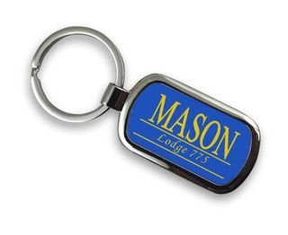 Masonic Chrome Custom Keychain