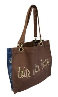 Delta Delta Delta Floral Motto Luggage Tag