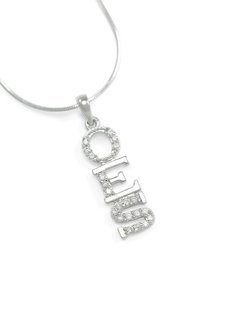 OES Sterling Silver Lavaliere set with Lab-Created Diamonds