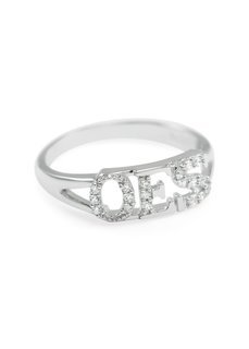 OES Sterling Silver Ring set with Lab-Created Diamonds