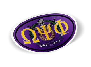 Omega Psi Phi Color Oval Decal