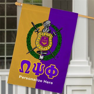 Omega Psi Phi Crest House Flag