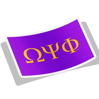 Omega Psi Phi Flag Decal Sticker