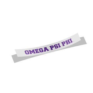 Omega Psi Phi Long Window Sticker