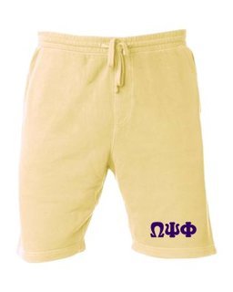 Omega Psi Phi Pigment-Dyed Fleece Shorts