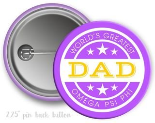 Omega Psi Phi World's Greatest Dad Button