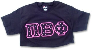 Fraternity Sorority Letters Twill Lettered Apparel Gifts