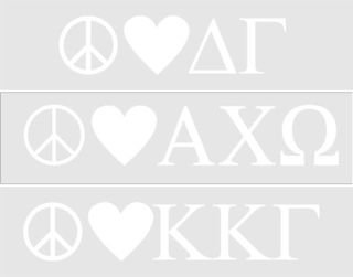 Peace & Love Sorority Sticker