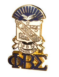 Phi Beta Sigma 3D Color Shield w Letters Pins