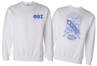 Phi Beta Sigma World Famous Crest - Shield Printed Crewneck Sweatshirt