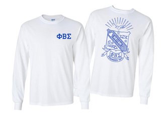 Phi Beta Sigma World Famous Crest - Shield Long Sleeve T-Shirt- $24.95!