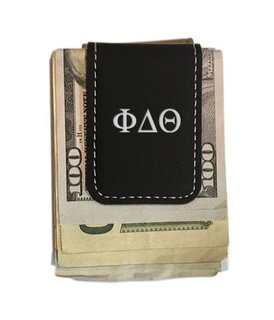 Phi Delta Theta Greek Letter Leatherette Money Clip