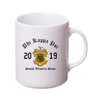 Phi Kappa Psi Crest & Year Ceramic Mug