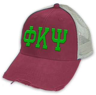 Phi Kappa Psi Distressed Trucker Hat
