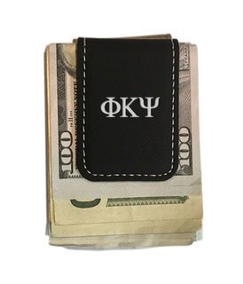 Phi Kappa Psi Greek Letter Leatherette Money Clip