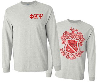 Phi Kappa Psi World Famous Crest - Shield Long Sleeve T-Shirt- $24.95!