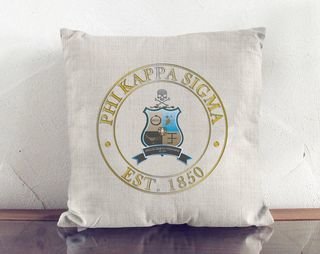 Phi Kappa Sigma Crest Linen Pillow
