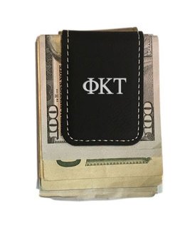 Phi Kappa Tau Greek Letter Leatherette Money Clip