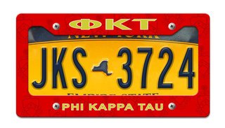 Phi Kappa Tau License Plate Frame