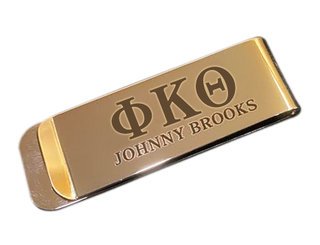 Phi Kappa Theta Stainless Steel Money Clip - Engraved