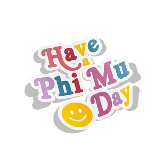 Phi Mu Day Decal Sticker