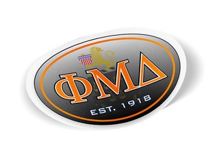 Phi Mu Delta Color Oval Decal