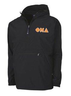 Phi Mu Delta Tackle Twill Lettered Pack N Go Pullover