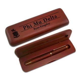 Phi Mu Delta Wooden Pen Set