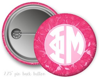 Phi Mu Floral Button