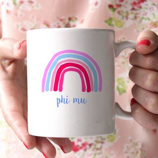 Phi Mu Rainbow Coffee Mug