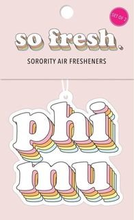Phi Mu Retro Air Freshener (2 pack)