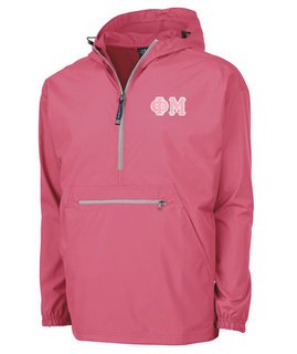 Phi Mu Tackle Twill Lettered Pack N Go Pullover