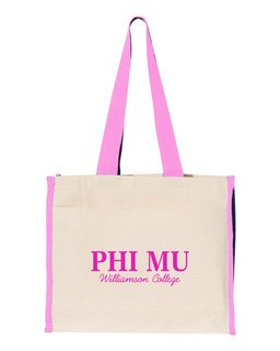 Phi Mu Tote with Contrast-Color Handles