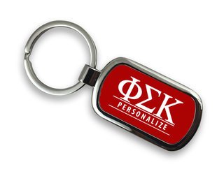 Phi Sigma Kappa Chrome Custom Keychain