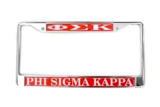 Phi Sigma Kappa Chrome License Plate Frames