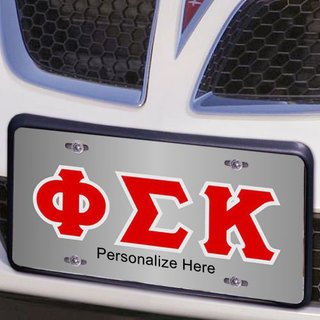 Phi Sigma Kappa Lettered License Cover