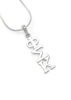 Phi Sigma Kappa Sterling Silver Lavaliere Pendant w/ 18" Chain