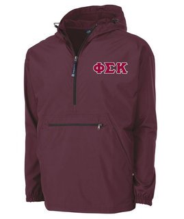 Phi Sigma Kappa Tackle Twill Lettered Pack N Go Pullover